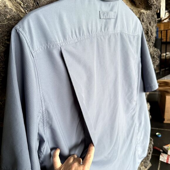 Duluth Trading Co Mens Blue S/S Button Down 3XL Shirt - Picture 6 of 8